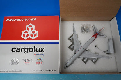 1:200 B747-8F Cargo Type Cargolux Joe Sutter LX-VCL XX2041 JC Wings airplane model