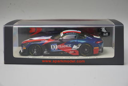 1:43 Spark S6306 Team France Mercedes-AMG GT3 FIA GT Nations Cup Bahrain 2018 #87 J-L.Baubelic / J.Pra