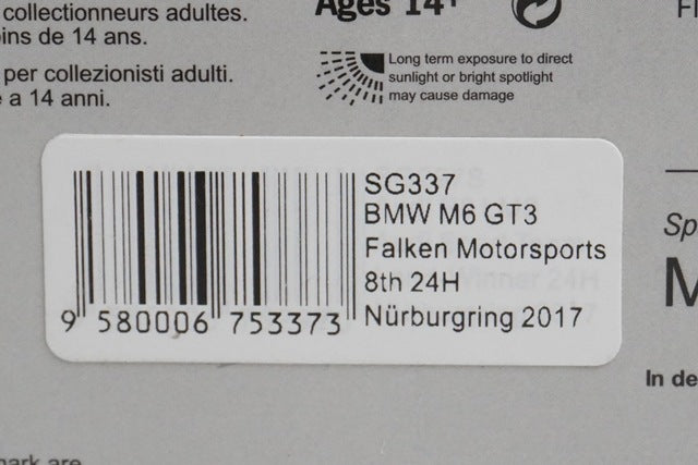1:43 Spark SG337 BMW M6 GT3 Falken Motorsport Nurburgring 2017 #33 model car