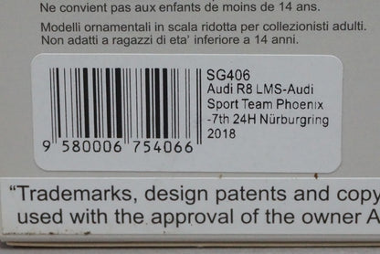 1:43 SPARK SG406 Audi R8 LMS 7th place 24h Nurburgring 2018 #3 Phoenix