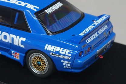 1:43 HPI 8023 Nissan CALSONIC Skyline JTC 1990 #12 Debut Victory