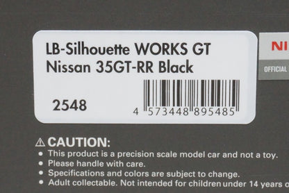 1:43 ignition model IG2548 LB Silhouette Works GT Nissan 35GT-RR JSP black VR38DETT engine included 60th Shizuoka Hobby Show Limited