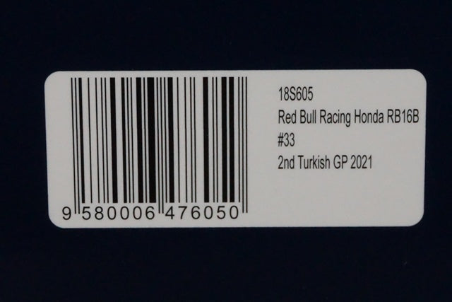 1:18 SPARK 18S605 Red Bull Racing Honda RB16B Turkish GP M.Verstappen 2021  #33