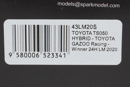 1:43 SPARK SJ130 Dallara SF19 TCS NAKAJIMA RACING M-TEC HR-417E Super Formula 2022 #65 Fumiki Oyu