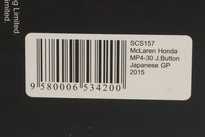 1:43 SPARK SCS157 McLaren Honda MP4-30 Japan GP 2015 J.Button #22