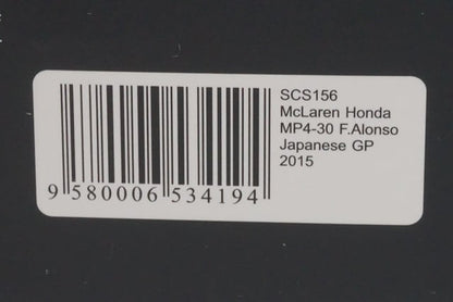 1:43 SPARK SCS156 McLaren Honda MP4-30 Japan GP 2015 F.Alonso #14 model car
