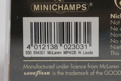 1:43 MINICHAMPS 530854301 McLaren MP4/2B TAG Turbo 1985 #1 N.Lauda model car