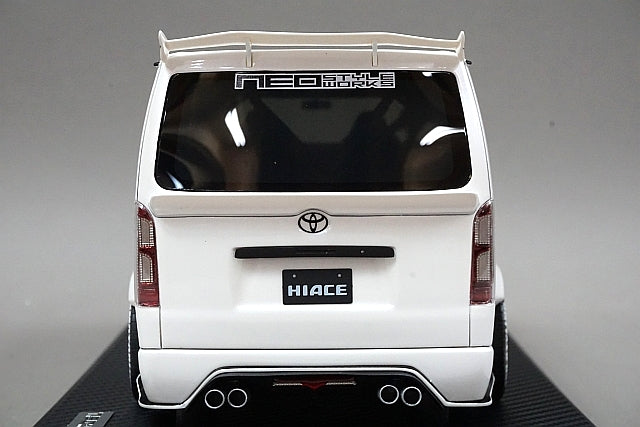 1:18 ignition model IG2804 T･S･D WORKS Hiace Pearl White Resin