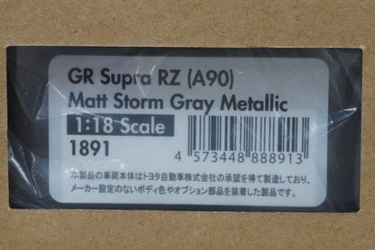 1:18 ignition model IG1891 Toyota GR Supra RZ (A90) Matte Storm Gray Metallic