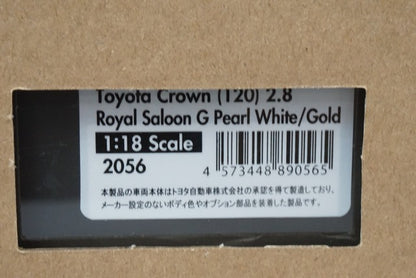 1:18 ignition model IG2056 Toyota Crown 120 2.8 Royal Saloon G Pearl White / Gold