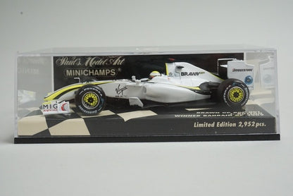 1:43 MINICHAMPS 400090322 Brown GP BGP 001 Bahrain GP 2009 J. Button #22 model car