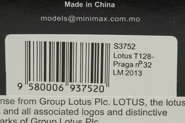 1:43 SPARK S3752 Lotus T128-Praga LM 2013 #32