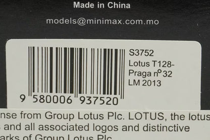 1:43 SPARK S3752 Lotus T128-Praga LM 2013 #32