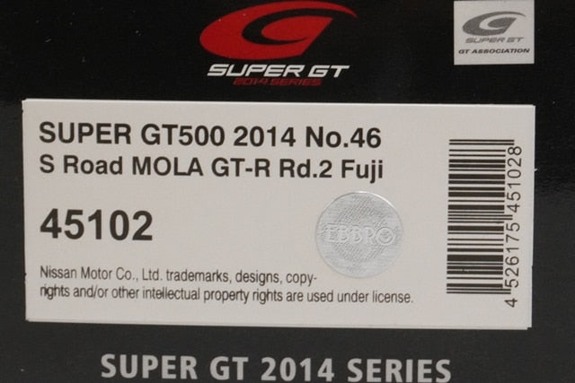 1:43 EBBRO 45102 S Road Mora GT-R Super GT500 2014 Lowdown Force #46 model car