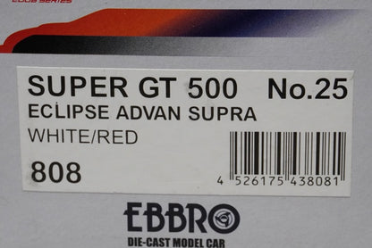 1:43 EBBRO 43808 Toyota ECLIPSE ADVAN SUPRA Super GT 2006 #25