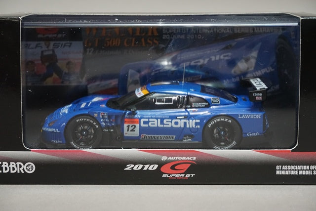 1:43 EBBRO 44427 Nissan CALSONIC IMPUL GT-R SGT500 Sepang Winner 2010 #12