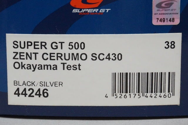 1:43 EBBRO 44246 Lexus ZENT CERUMO SC430 Super GT 2009 Okayama Test #38