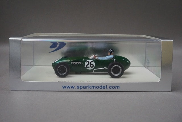 1:43 SPARK S1833 Team Lotus 12 Monaco GP 1958 #26 G. Hill model car