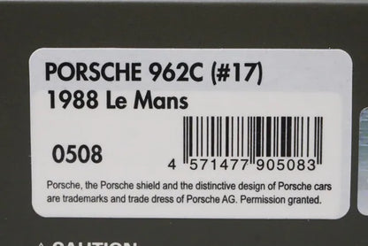 1:43 ignition model IG0508 Porsche 962C Le Mans 1988 #17