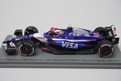 1:43 Spark S9522 VISA CASH APP RB VCARB 01 Saudi Arabian Grand Prix 2024 #22 model car