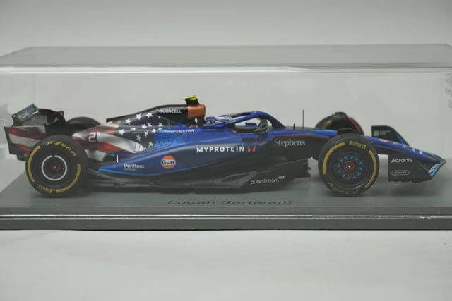 1:43 Spark S8918 Williams Racing FW45 United States GP 10th 2023 #2 L. Sargent