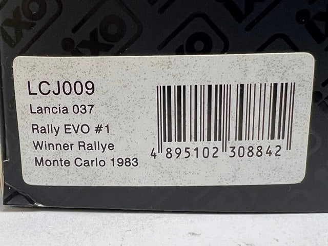 1:43 ixo LCJ009 Lancia 037 Rally Evo Monte Carlo Rally 1983 #1 W. Roll model car