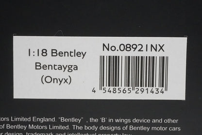 KS08376E KYOSHO 1:18 08921NX Bentley Bentayga Onyx
