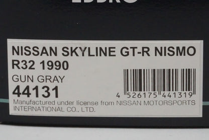 1:43 EBBRO 44131 Nissan Skyline GT-R Nismo R32 1990 Gun Gray model car