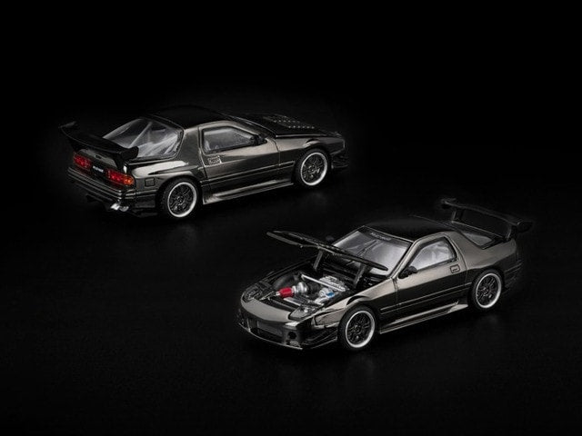 [ Pre-order ] PRDC008 POP RACE 1:64 Mazda RX7 (FC3S) RE-AMEMIYA Dark Chrome