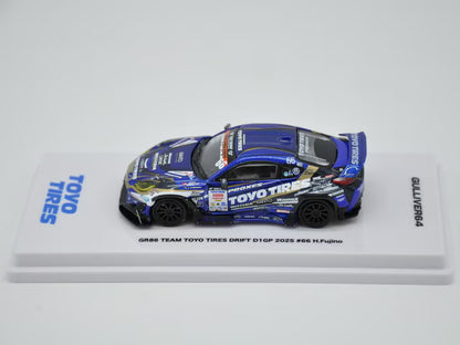 [ Pre-order ] GU64102 GULLIVER64 1:64 GR86 Team Toyo Tires Drift D1GP 2025 #66 H.Fujino