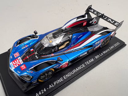 1:43 Spark S9264 Alpine A424 ALPINE ENDURANCE TEAM 9th Le Mans 24H 2025 #35 P. Chatin - F. Habsburg - C. Milesi