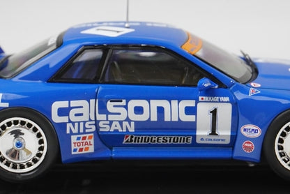 1:43 EBBRO 44188 Nissan Calsonic Skyline R32 JGTC 1994 #1 Blue model car