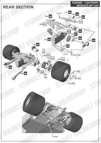 [ Back-order ] Studio27 FD20005 1:20 FW08C MONACO GP 1983 Multimedia Kit