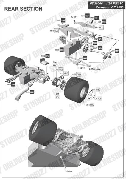 [ Back-order ] Studio27 FD20006 1:20 FW08C European GP 1983 Multimedia Kit