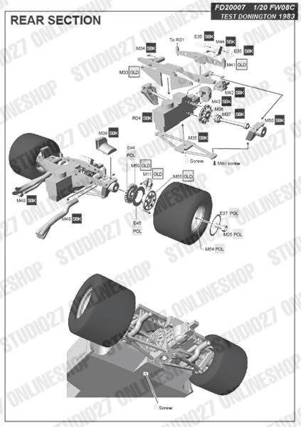 [ Back-order ] Studio27 FD20007 1:20 FW08C TEST DONINGTON 1983 Multimedia Kit