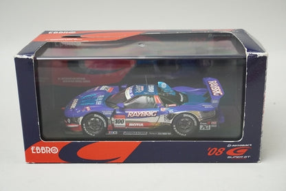 1:43 EBBRO 44050 Honda Raybrig NSX Super GT500 2008 #100 Blue model car