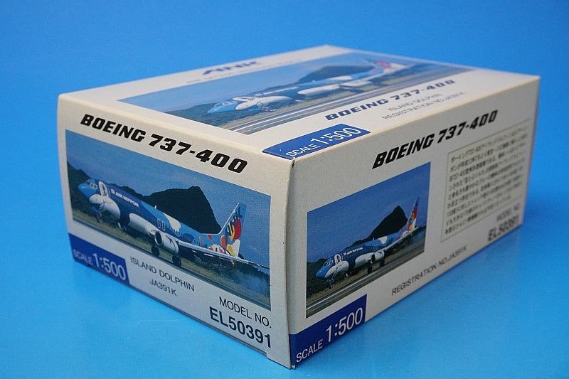 1:500 B737-400 ANK Island Dolphin JA391K EL50391 ANK airplane model