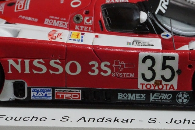 1:43 Spark S2368 Toyota 92C-V Le Mans 5th 1992 #35 model car