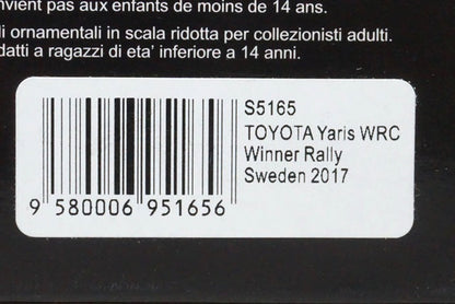 1:43 SPARK S5165 Toyota Yaris WRC Swedish Rally Winner 2017 #10