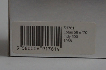 1:43 Spark S1761 Lotus 56 Indy 500 1968 #70 G.Hill model car