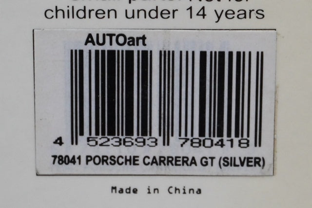 1:18 AUTOart 78041 Porsche Carrera GT Silver