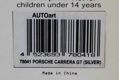 1:18 AUTOart 78041 Porsche Carrera GT Silver