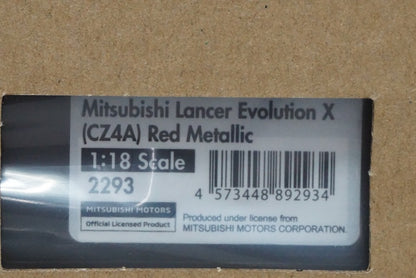 1:18 ignition model IG2293 Mitsubishi Lancer Evolution X (CZ4A) Red Metallic