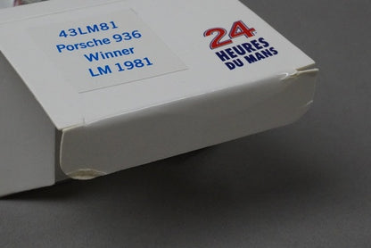 1:43 SPARK 43LM81 Porsche 936 Le Mans 24h Winner 1981 #11 model car