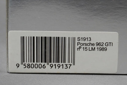 1:43 Spark S1913 Porsche 962 GTI Le Mans 1989 #15 model car