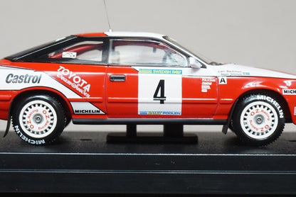 1:43 HPI 8146 Mirage Toyota Celica GT-Four Rally Sweden 1992 #4 model car