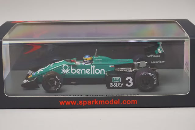 1:43 SPARK S7286 Tyrrell 011 American GP Winner 1983 #3 Michele Alboreto
