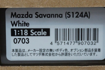 1:18 ignition model IG0703 Mazda Savanna S124A White Watanabe-Wheels