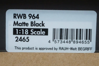 1:18 ignition model IG2465 RWB 964 Matte Black