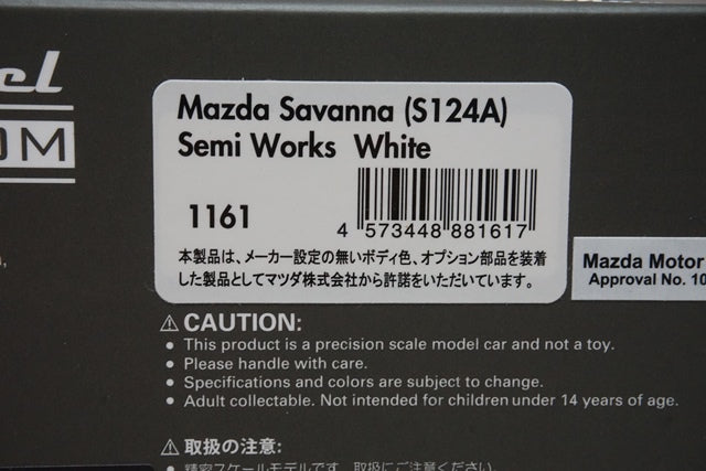 1:43 ignition model IG1161 Mazda Savannah S124A Semi Works White model car